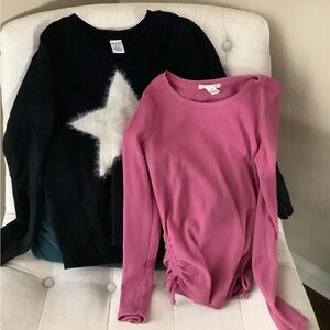 2- Sweater/ long sleeve waffle shirt